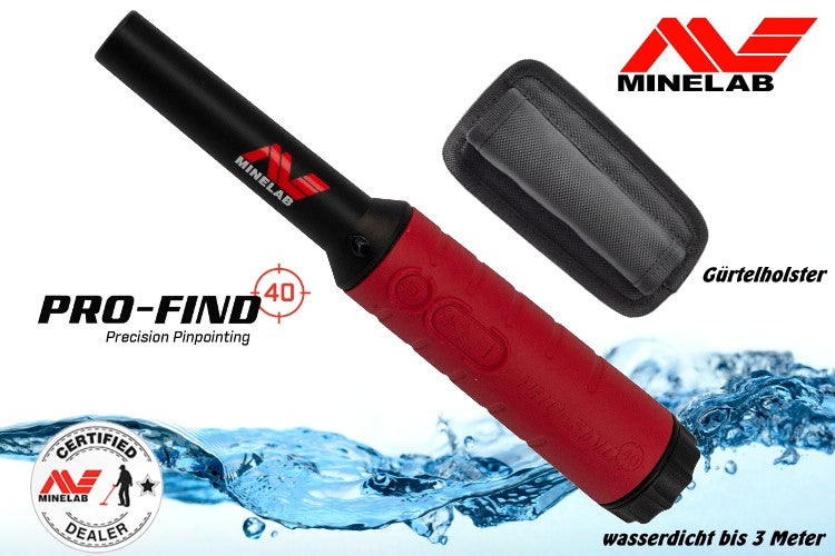 Metalldetektor Minelab Manticore Pro-Find 40 Pinpointer & Gürtelholster (Showroom) 