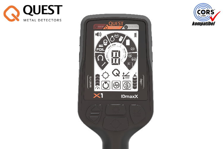 Quest X1 IDMaxX Metalldetektor Display