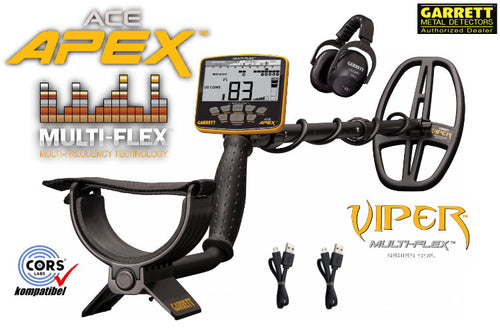 Garrett ACE APEX Metalldetektor mit Funkkopfhörer (wireless)